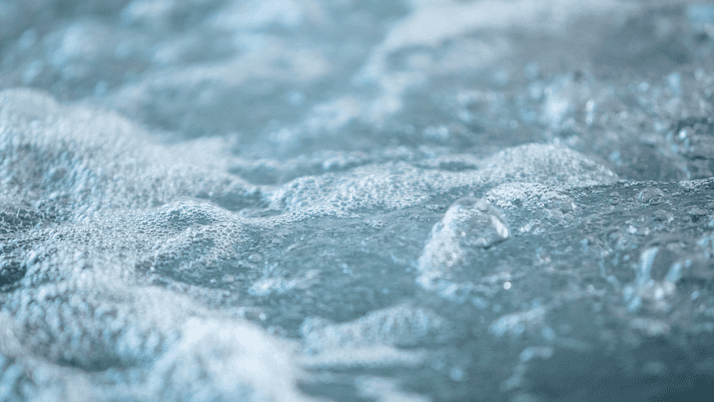 A close-up image of the jet bubbles in a home spa.